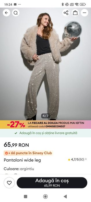 Vând pantaloni  wide leg  xl