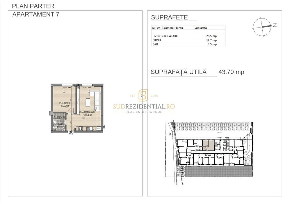 Apartament tip studio, 2 camere, nou finisat - zona Grand Arena Mall