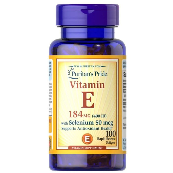 Витамин Е + Селен Puritan's Pride Vitamin E-400 IU with Selenium