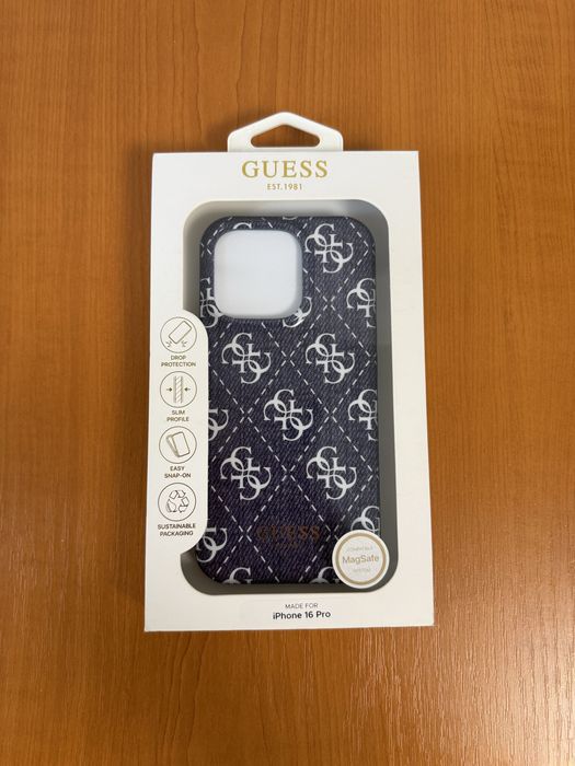 Husă GUESS MagSafe iPhone 16 Pro – Model Denim Albastru (Ca nouă)