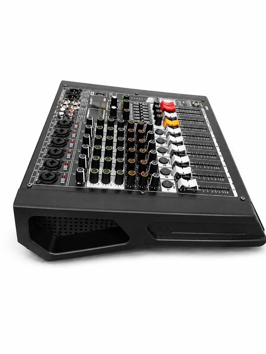 Activ mixer audio 6 canale 2 x 450W ZZPK6 256 Efecte DSP Stereo Bluetooth USB Egalizator cu Amplificator