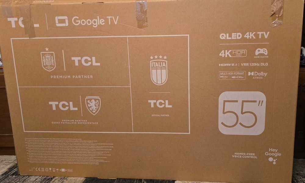 Televizor QLED TCL 139 cm 55T8B, 4K, 144hz, WiFi, CI+