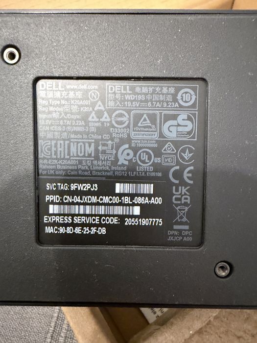 Docking Station Dell WD19S180w