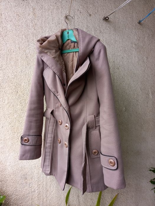 Дамско яке от естествена кожа,  шампанско. Размер L