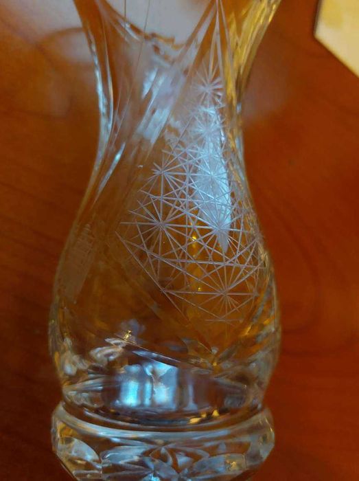 Vaza cristal Bohemia Î 16 cm, ca noua, foarte frumoasa/Vaza decorativa