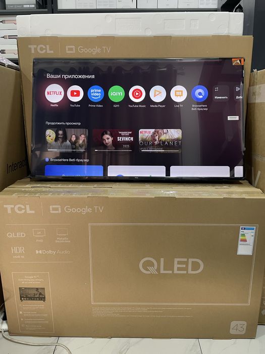 Телевизор TCL, 4K HDR TV, Google TV, Dolby AUDIO, оригинал 2025
