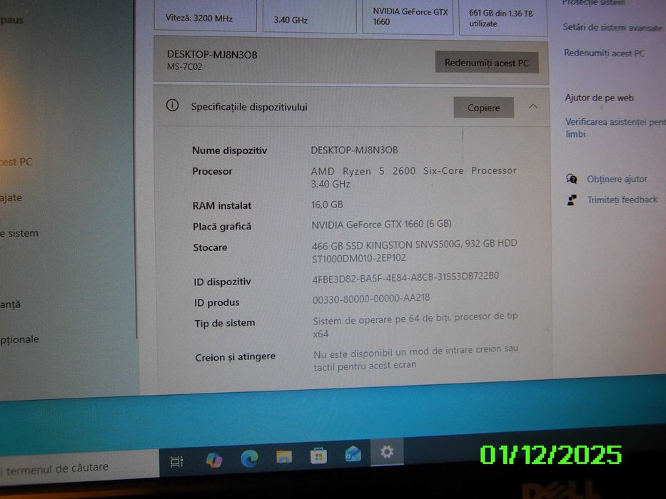 Combina SONY MHC-RG30 ,calculator PC i5 cu Win.10 pro si Un Rayzer 5