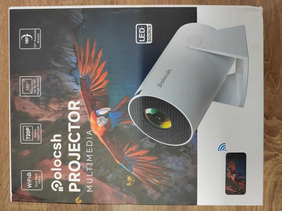 Мини проектор, Android TV 11.0, Преносим с Wifi и Bluetooth 5.2, 1080Р