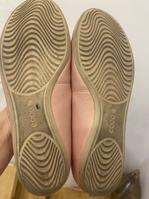 Balerini ECCO din piele naturala roz aproape noi, marimea 37