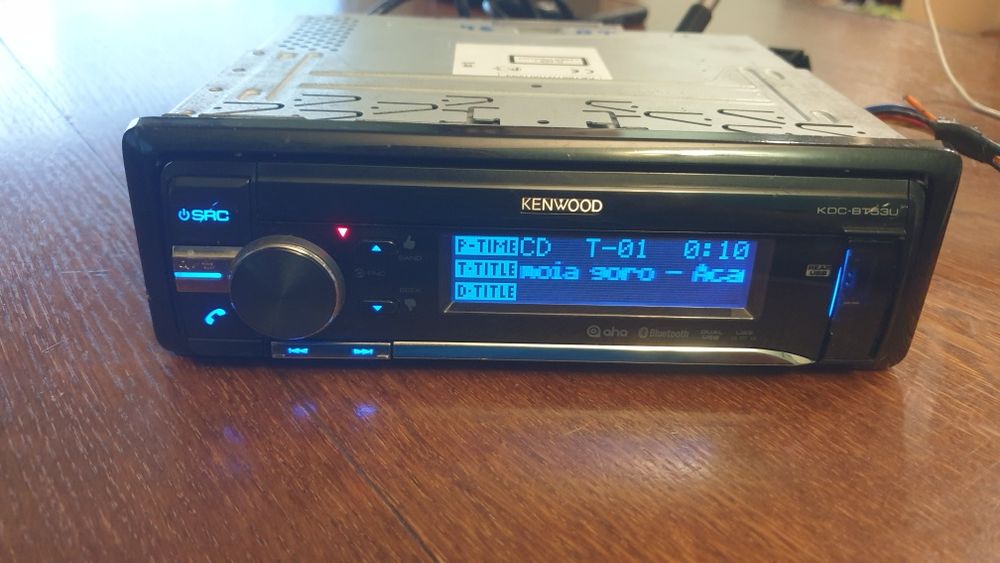 Авто радио плеър музика за кола Кенуулд Kenwood CD MP-3 USB AUX Bluetooth Блутут Цветове