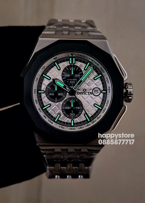 INVICTA Akula Silver steel 48 mm, Инвикта нов ръчен часовник