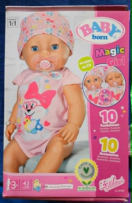 Кукла бебе играчка Baby Born Magic Girl, с аксесоари, 43 см.