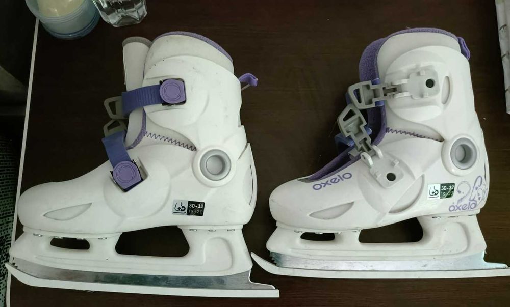 Patine Oxelo Decathlon, mărimea 37, alb cu mov
