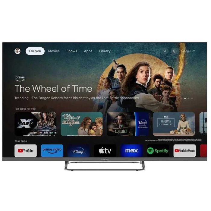Televizor SmartTech QLED 43QG02V, 108 cm, Netflix + Disney, 4K Ultra HD, Pret 749 Lei