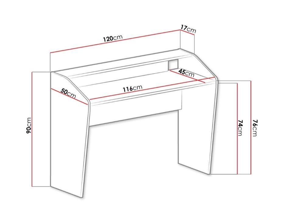 Birou si polite Tofiko 120 cm