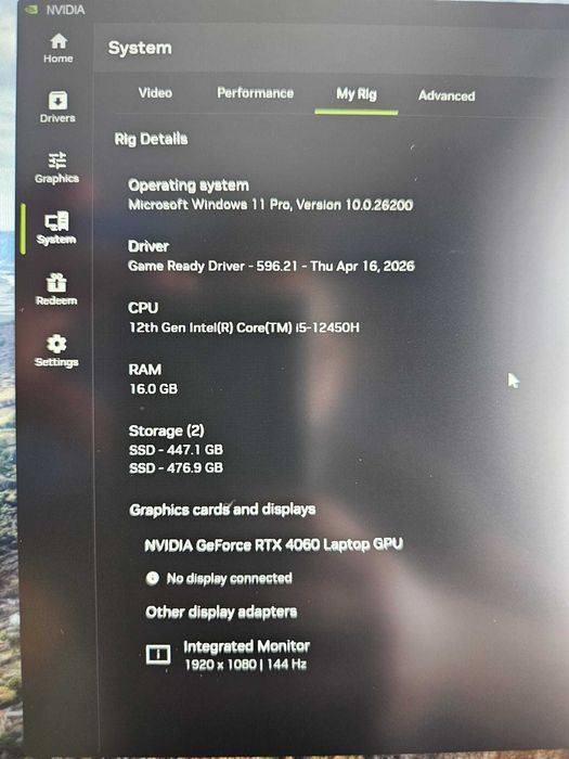Laptop Gaming MSI Intel I5 RTX 4060 8GB