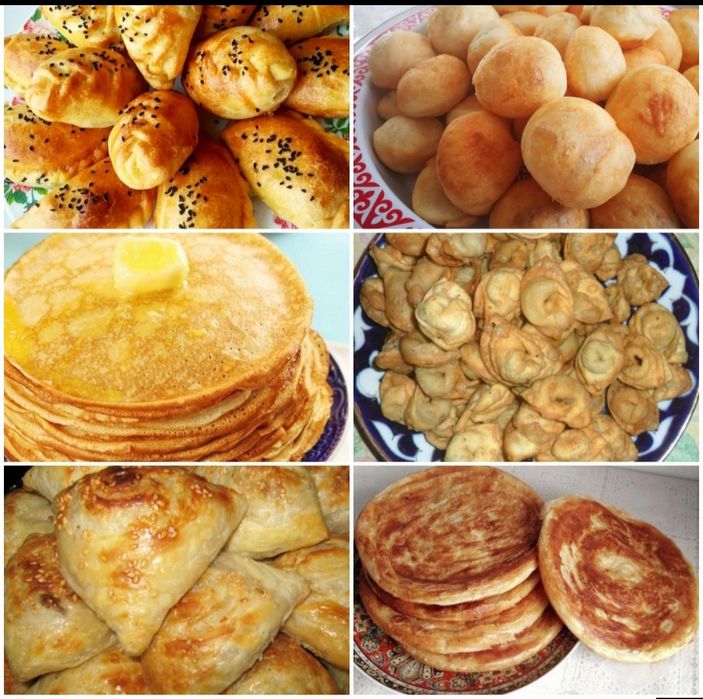 бауырсак,выпечка,плов,самса,чебуреки