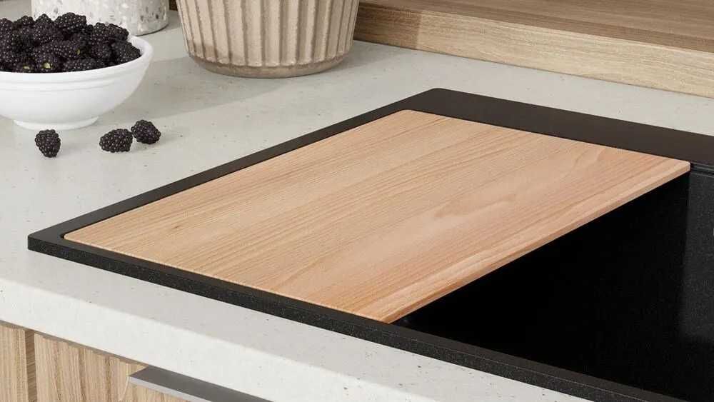 Черна Кухненска Мивка от гранит модел XXL Осло 70 Top 680 x 500 mm