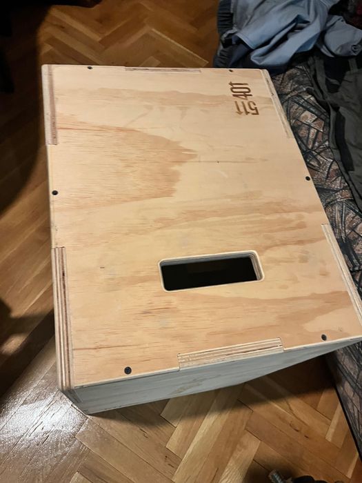 Fitness PlyoBox Wood Plyometric Box Gym Beam