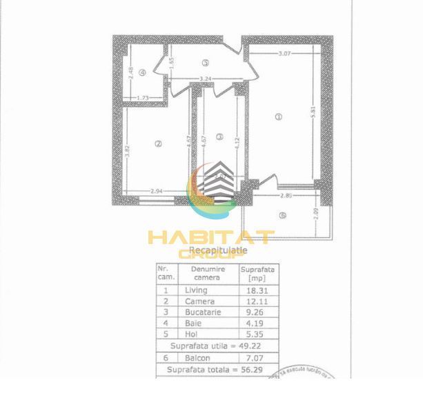Apartament 2 Camere Decomandat Sector 4 Grand Arena 56 Mp