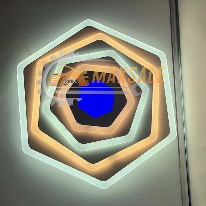 LED лампа плафониера 93W таван 3 вида светлина полилей фигури