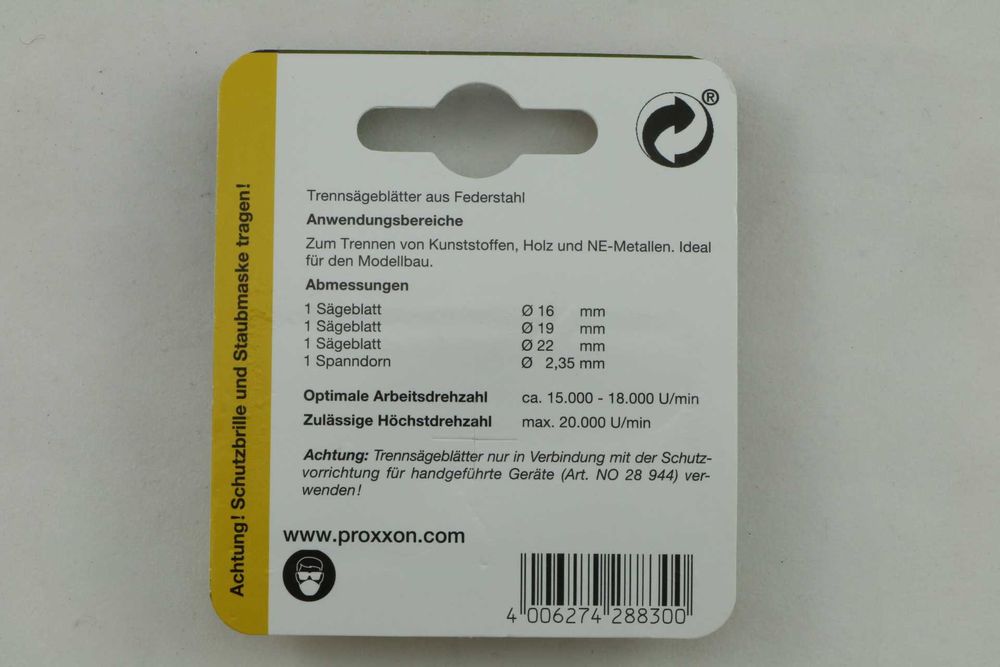 PROXXON режещи дискове, различни модели