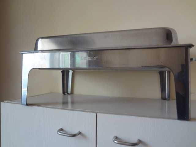 Голяма иноксова тава с капак и стойка