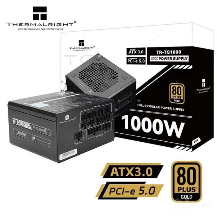 Блок питания Thermalright TR-TG1000, 1000 Вт, АТХ, 20 + 4 pin, черный