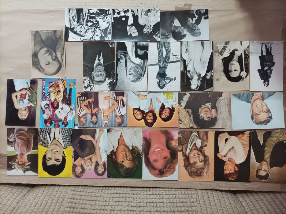 Lot calendare vechi anii '70-'80 și Joc Domino - Vederi cu actori și 3D