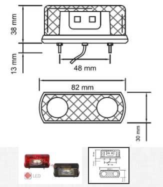 Плафон Диоден LED за регистрационен номер 12V/24V