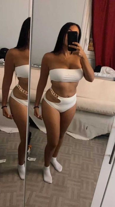 Costum de baie alb L