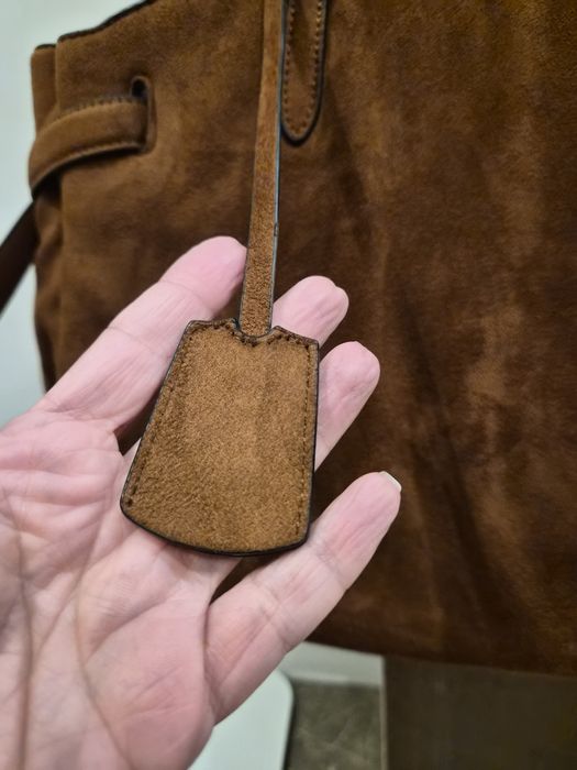 кафява чанта ,велур