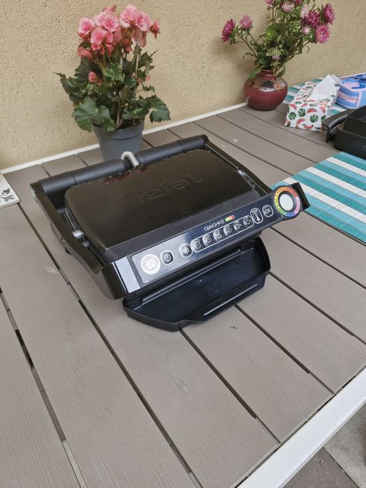 Grătar electric Tefal OptiGrill + tavă Pizza Snacking  & Baking
