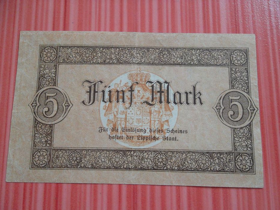 Германия(Детмольд) 5 марок 1918г. (5732)
