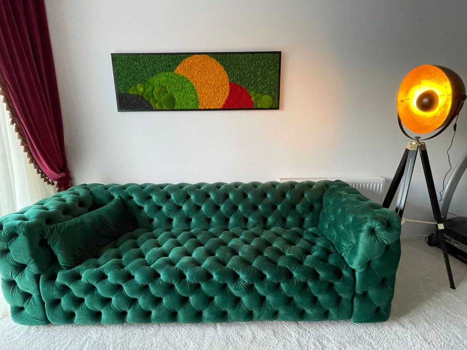 Vand canapea Chesterfield 3 locuri fixa