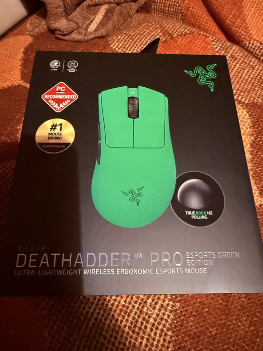 Mouse Razer Deathadder v4 pro green esports