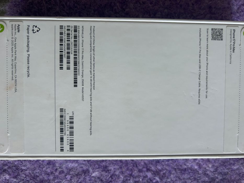 IPhon 17 pro нов Америка