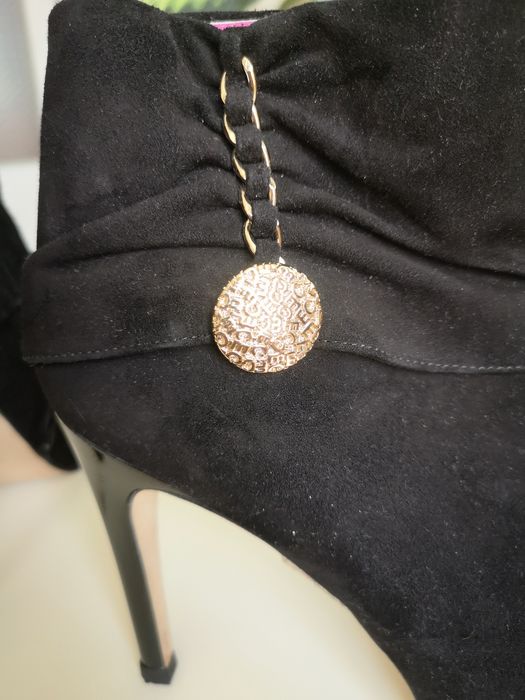 Боти естествен велур Vero Cuoio