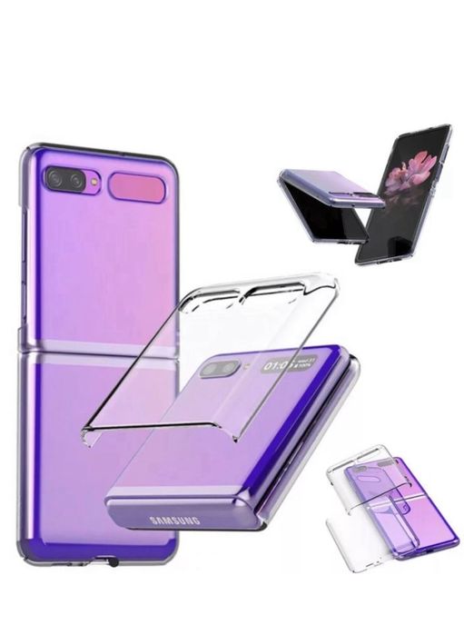 Samsung Z FLIP 3 4 5 6 7 Husa Ultra Slim Transparenta Pexi Fata +Spate