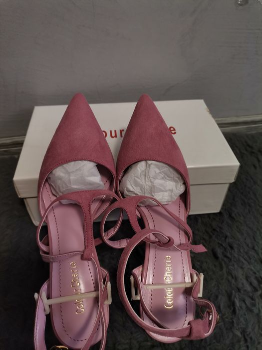 Sandale stiletto pinkish-purple