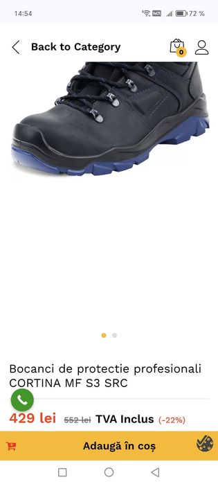 Bocanci de protectie profesionali CORTINA MF S3 SRC