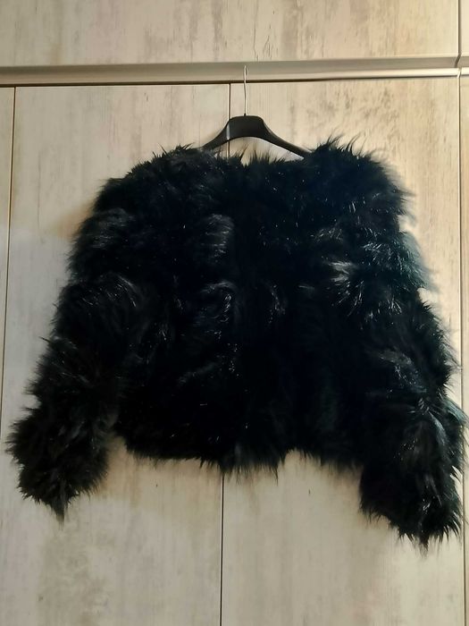 Дамско палто с косъм