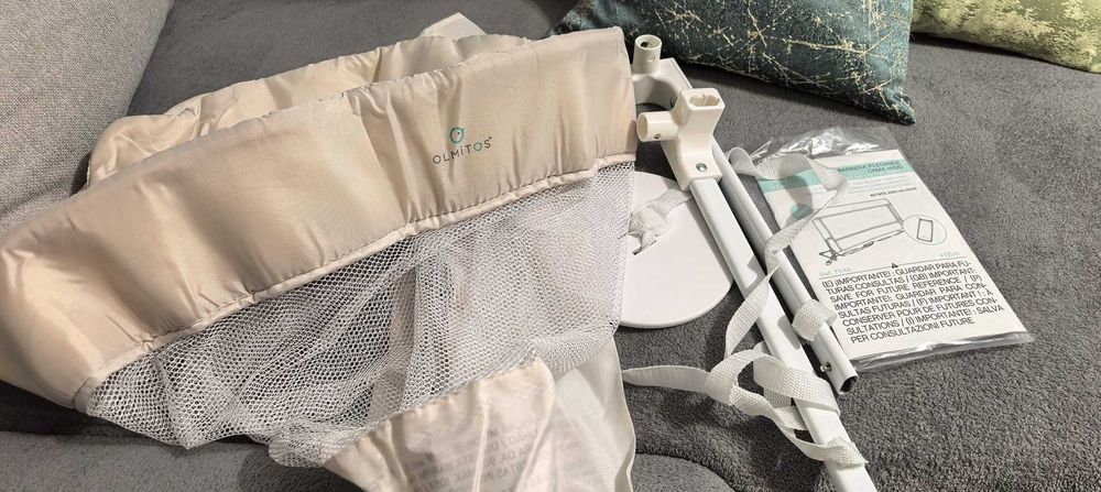 Protectie pat rabatabila pentru somiera adancita 150 cm Olmitos crem