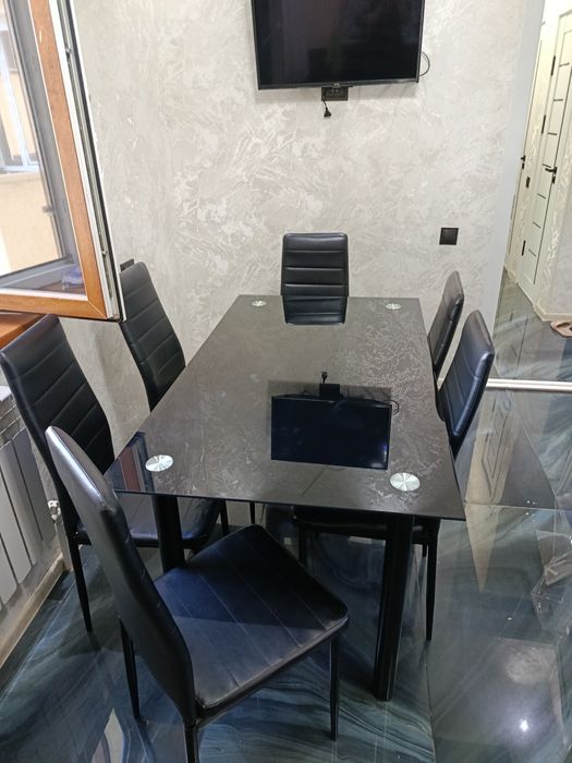 Стол стул 6 кишилик