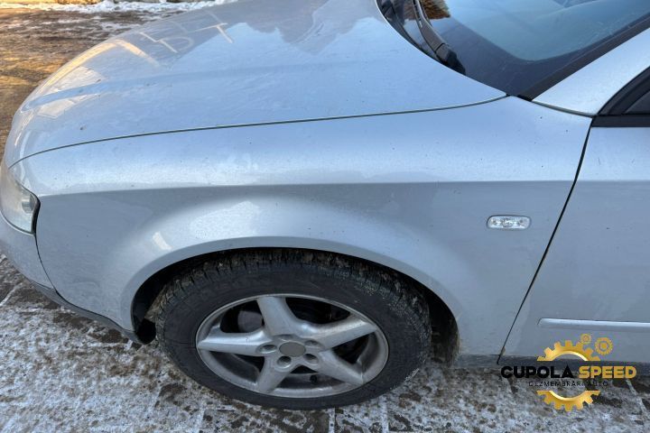 Aripa fata stanga culoare GRI LY7W Audi A4 B6 [2000 - 2005]