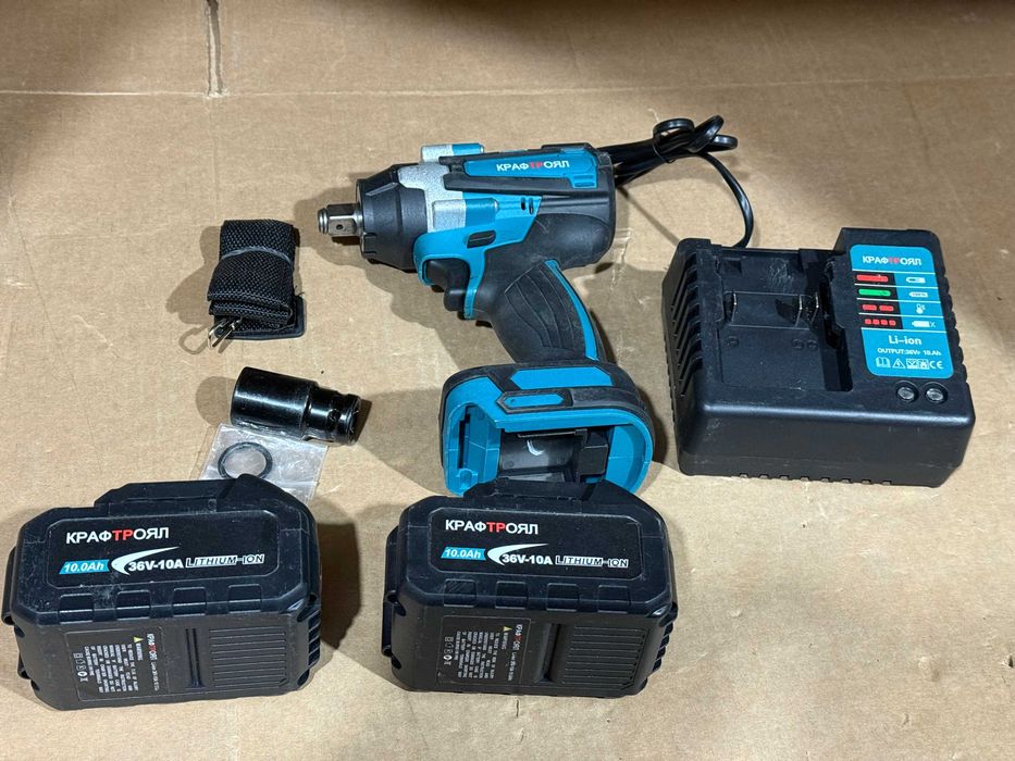 Ударен гайковерт  Kraft Royal DTW285 –  2 Батерии, зарядно и Куфар