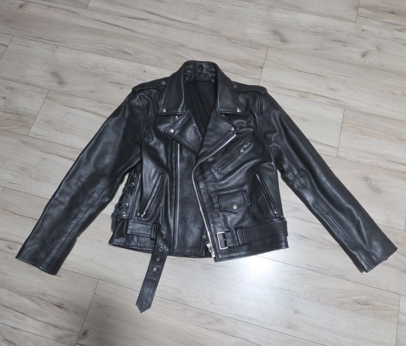 Geacă moto/casual din piele naturală, stil Harley/Rock, mărimea S - Nouă