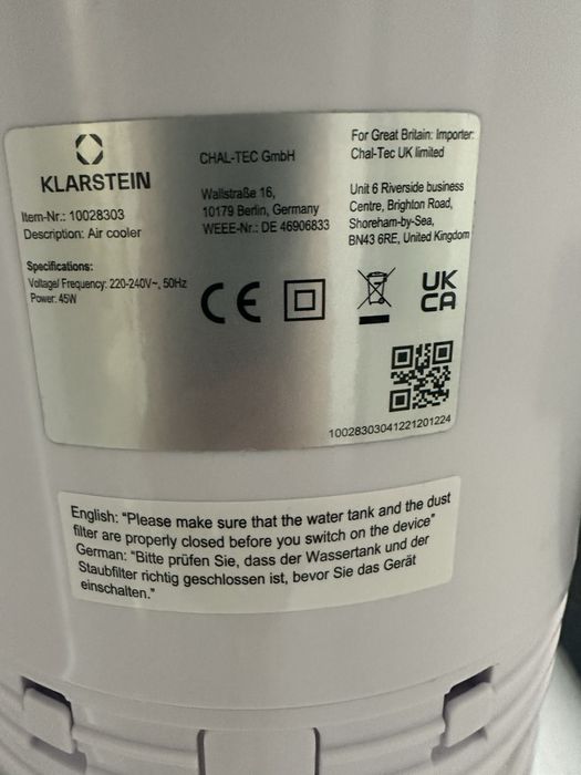 Klarstein Skyscraper Ice 4 в 1 охладител за въздух