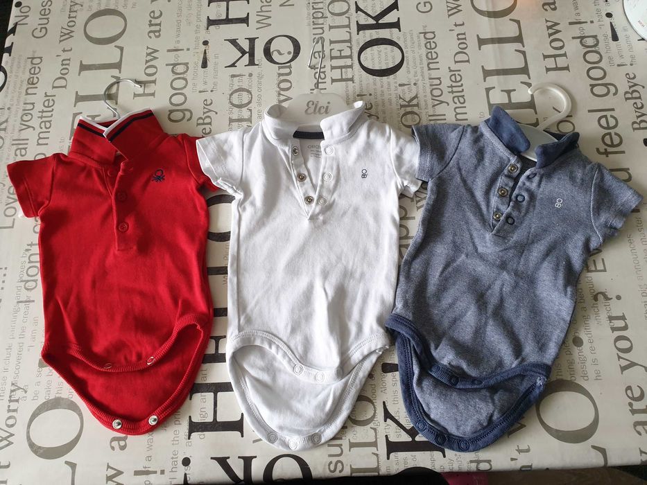 Лот 3 бр Боди с къс ръкав Окайди и бенетон