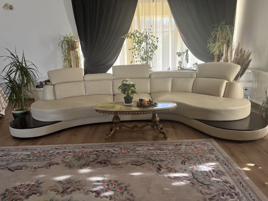 Canapea Semicerc Piele Ecologică Mobexpert 400x100cm